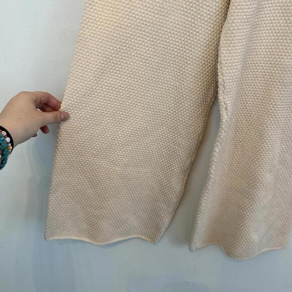 SINCERELY JULES cream knit wide leg pants sz M - Picture 5 of 5